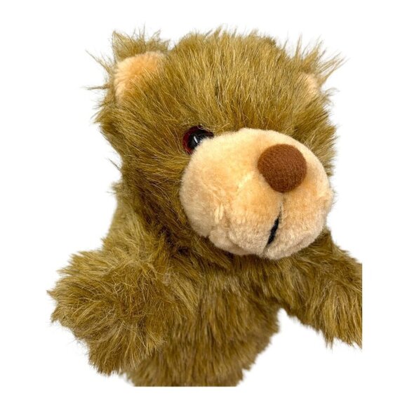 Realistic Brown Bear Hand Puppet Toy Gift Plush Animal Pretend Play Educational - Picture 3 of 9